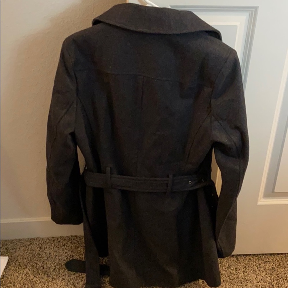 Gray Button Up Pea Coat - image 2